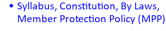 Syllabus, Constitution, By Laws, Member Protection Policy (MPP)